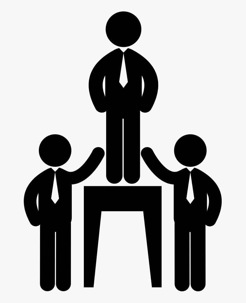 Businessmen Hierarchy With A Leader Comments - Leader Icon Png, Transparent Png