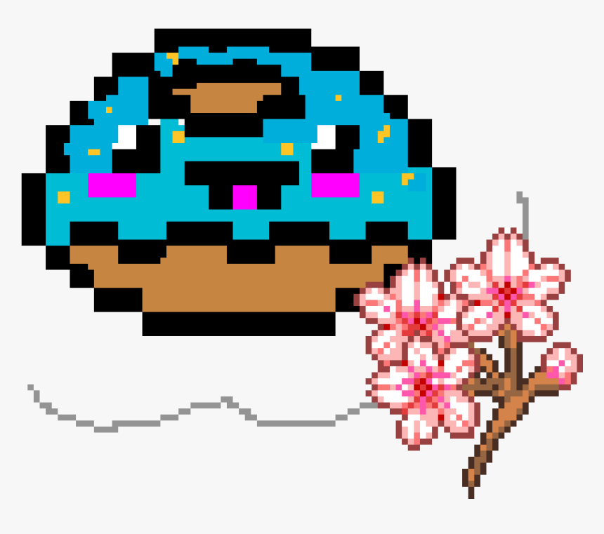 Donut Kawaii - Mangekyou Sharingan Pixel Art, HD Png Download