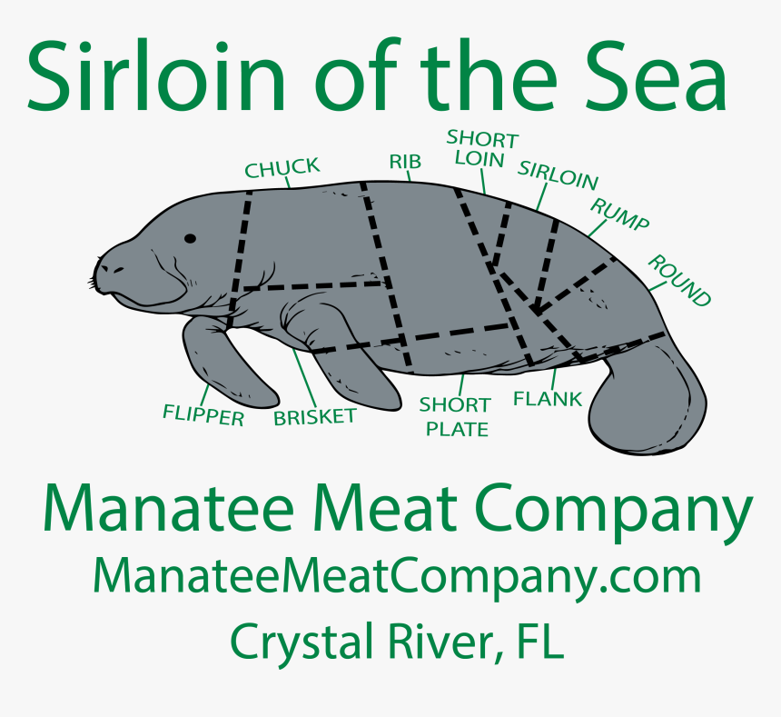 Manatee Meat Company - Sirloin Of The Sea Manatee, HD Png Download