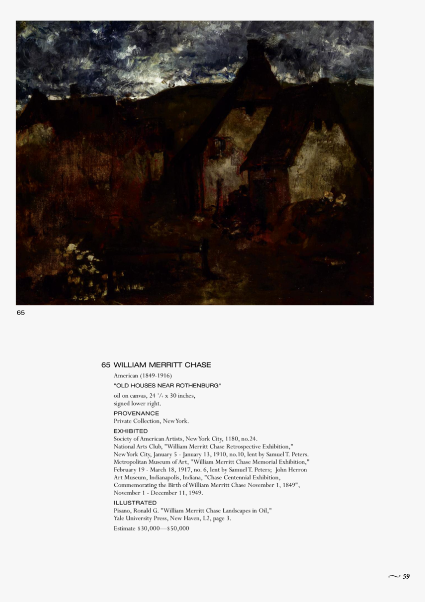 65 65 William Merritt Chase American 1849-1916 Old - Painting, HD Png Download