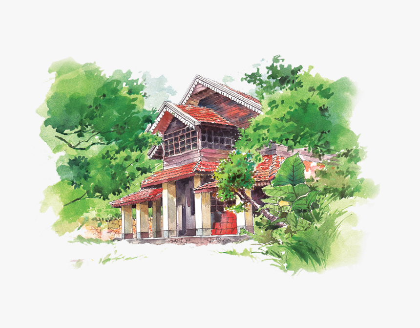 Watercolor Of A Bungalow, HD Png Download