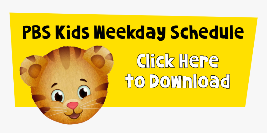 Daniel Tiger Graphic To Download Schedule - Cartoon, HD Png Download