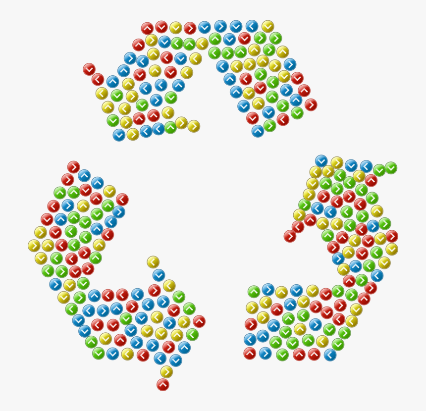 Heart,symmetry,area - Recycling Black And White, HD Png Download