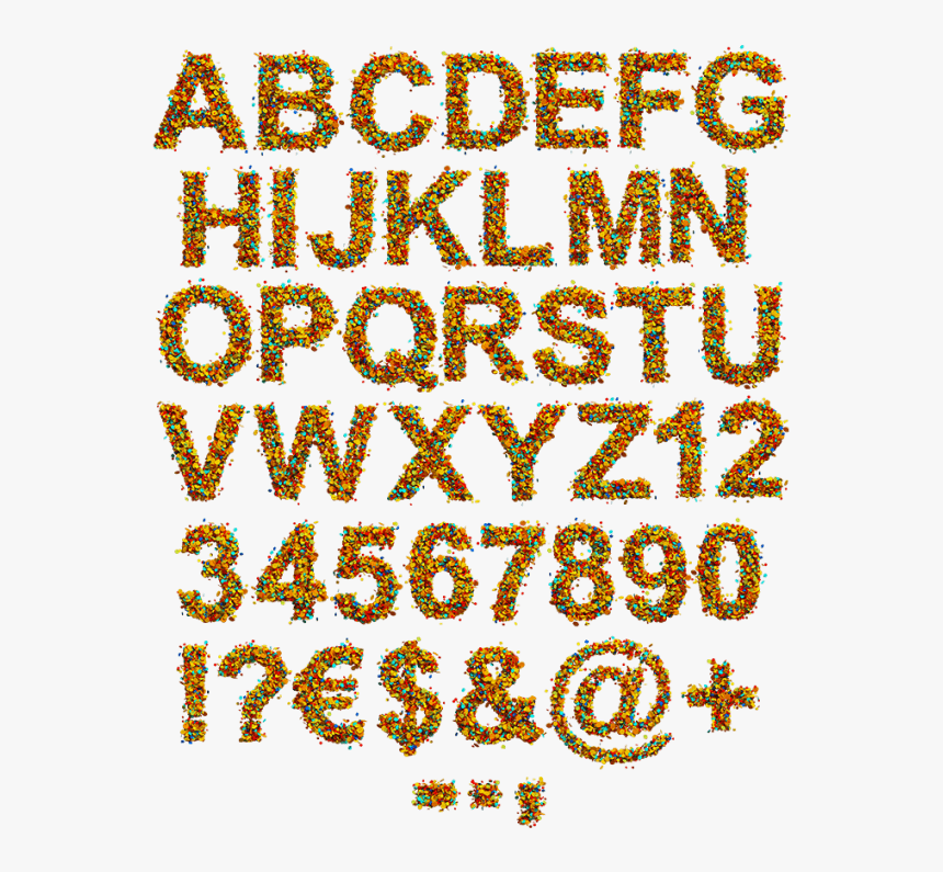 Color Tinsel Bright Font - Illustration, HD Png Download