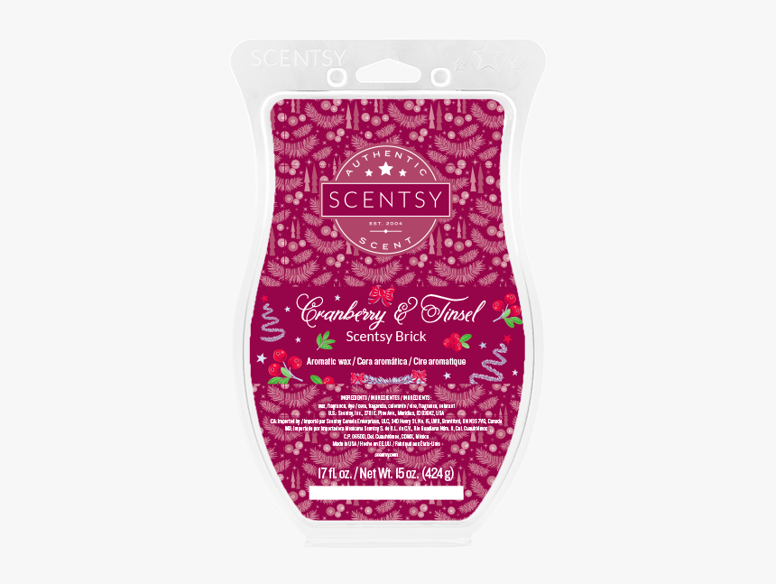 Cranberry And Tinsel Scentsy Brick - Illustration, HD Png Download