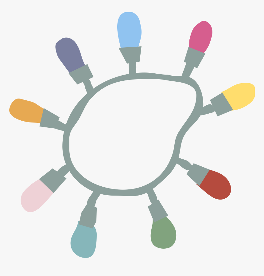 Christmas Lights Loop Clip Arts - Christmas Lights In A Circle Clipart, HD Png Download