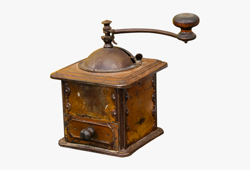 Coffee, Grinder, Old, Crank, Mill, Old Coffee Grinder - コーヒー 豆 粉砕 機, HD Png Download
