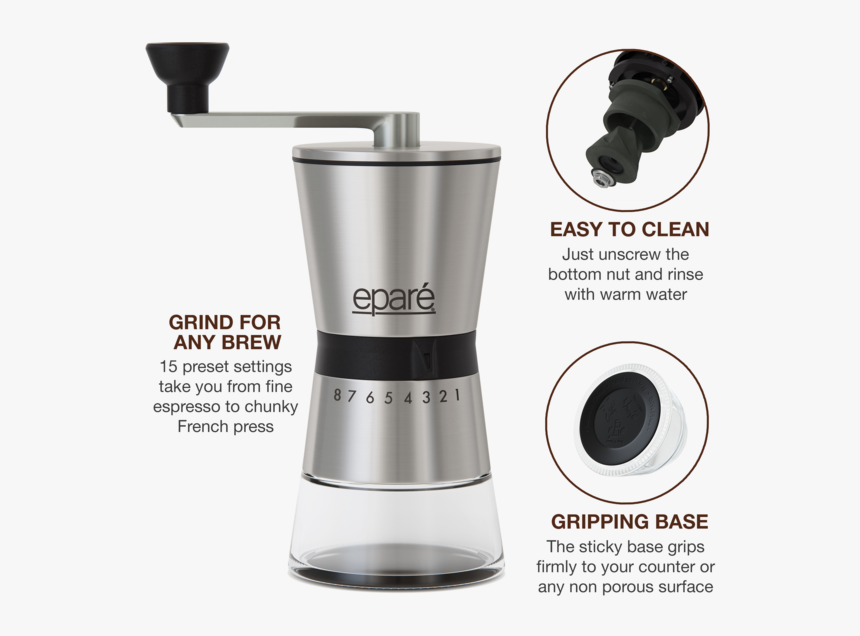Eparé Manual Coffee Grinder, HD Png Download