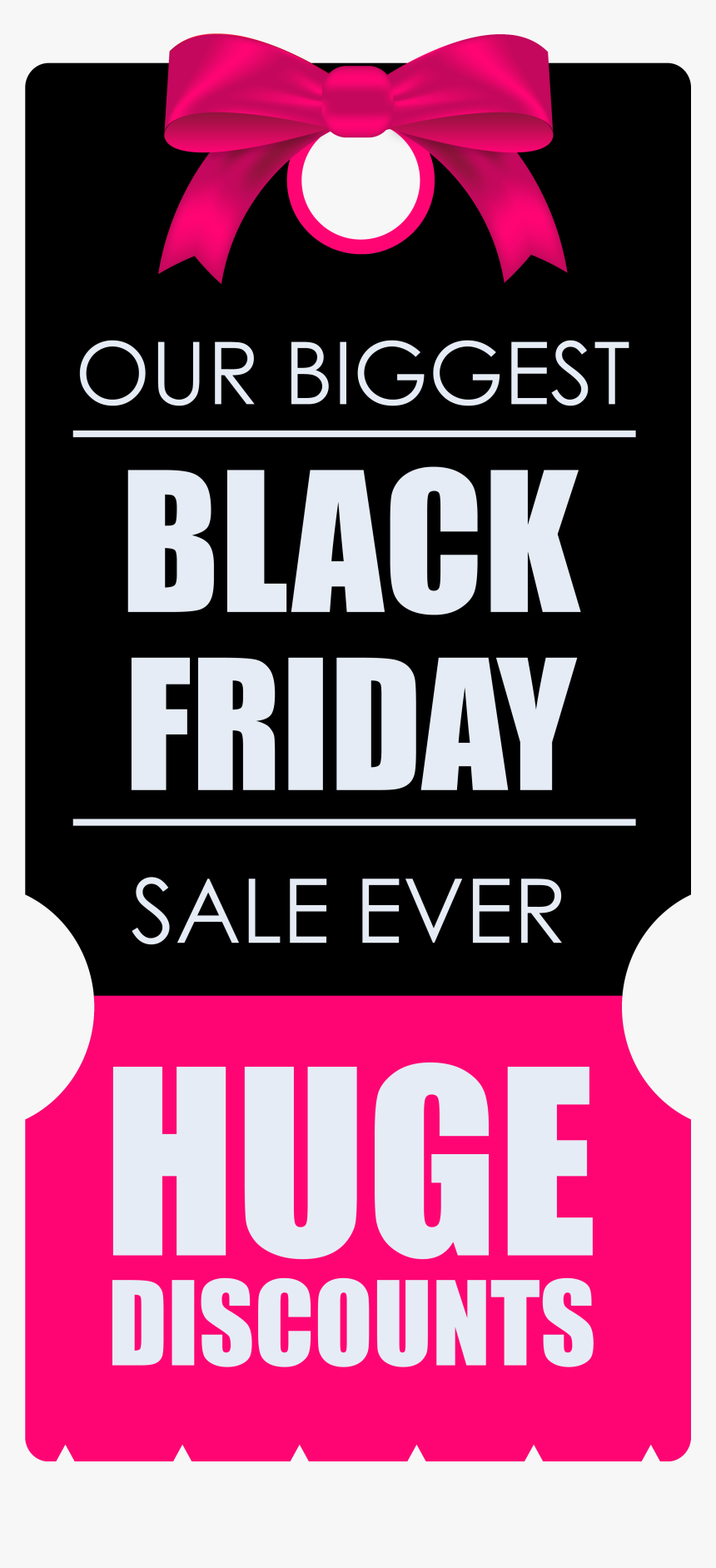 Black Friday Huge Discounts Banner Tag Png Clipart - Black Friday Banners Png, Transparent Png