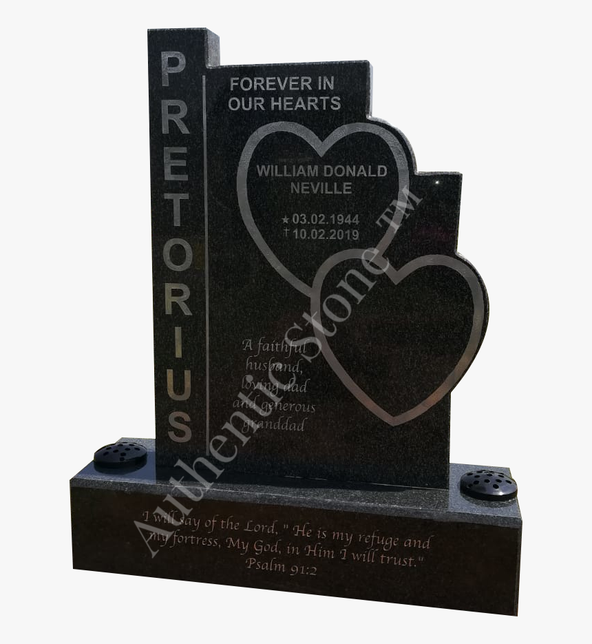 Transparent Double Heart Png - Headstone, Png Download