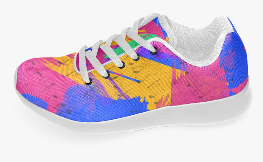 Groovy Paint Brush Strokes With Music Notes Women’s - Walking Shoe, HD Png Download