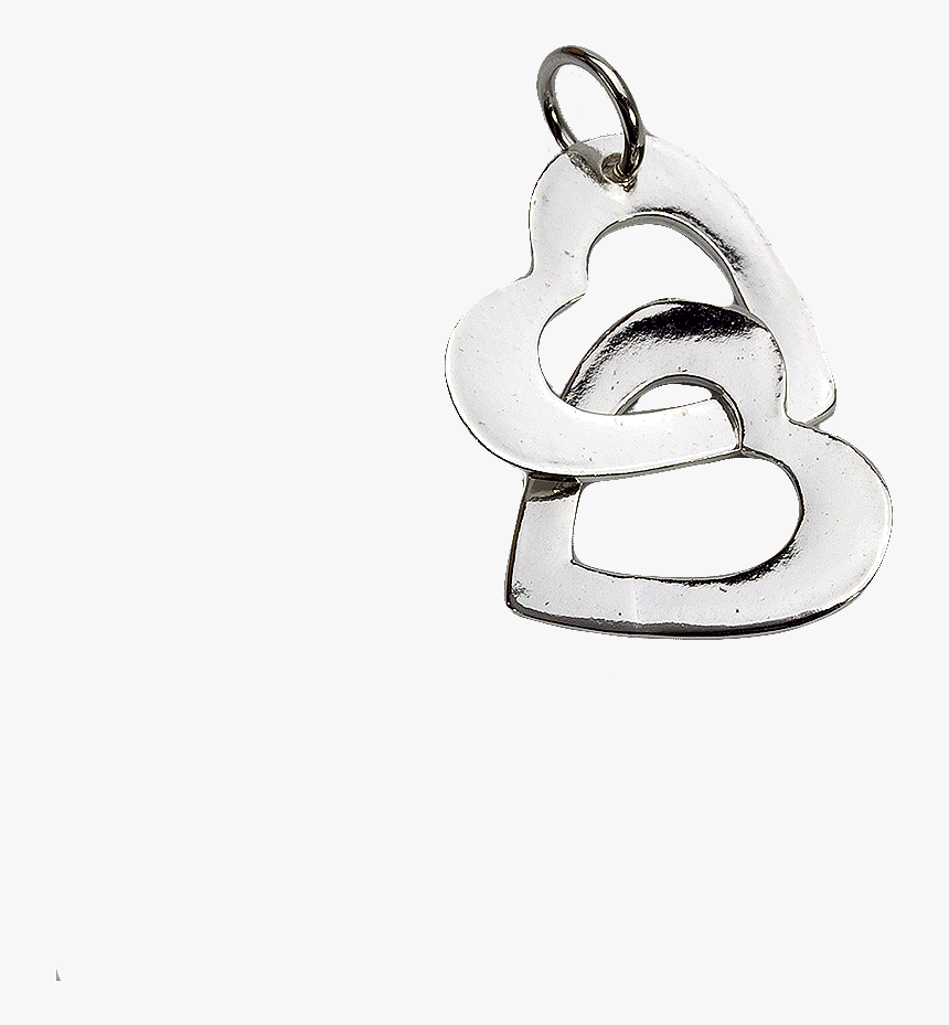 Double Hearts Charm - Locket, HD Png Download
