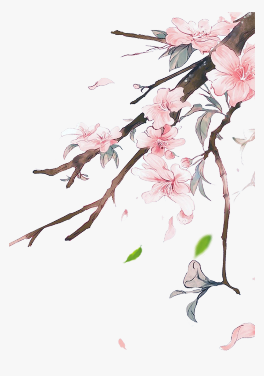 #flowers #pink #pinkflowers #japanese #nature #ftestickers - Transparent Background Chinese Flowers Transparent, HD Png Download