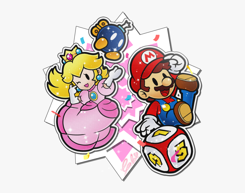 Bob-omb, Mario, And Princess Peach And Etc) Drawn By - Mario Series, HD Png Download