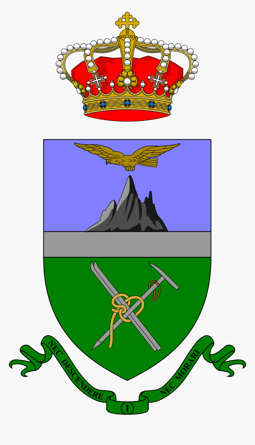 Coa Mil Ita Rgt Alpini 001 - Divisioni Di Fanteria Crest E Distintivi, HD Png Download