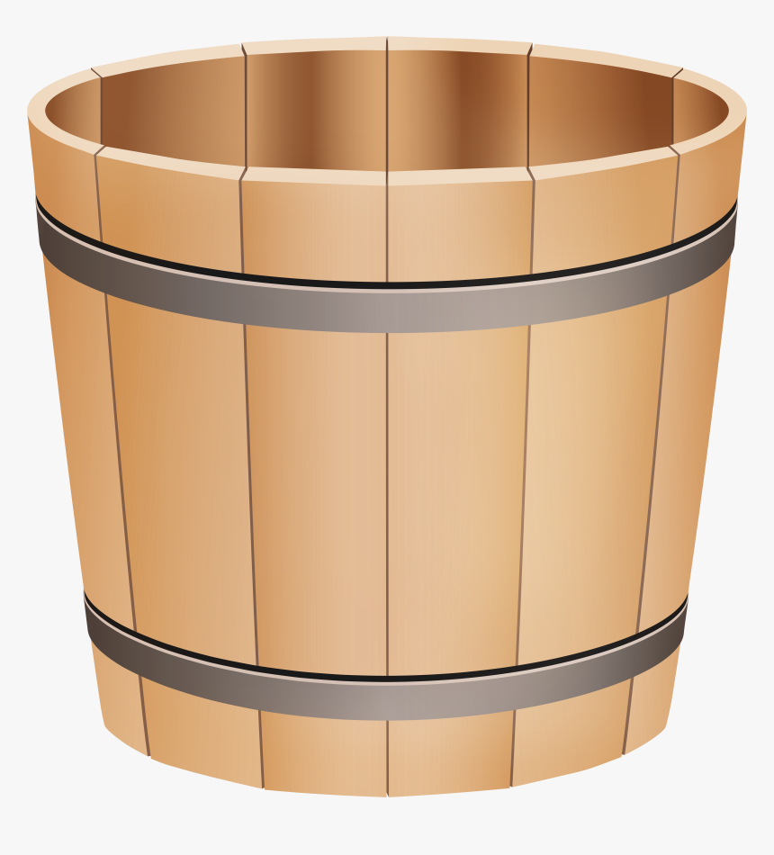 Wooden Bucket Png Clip Art, Transparent Png
