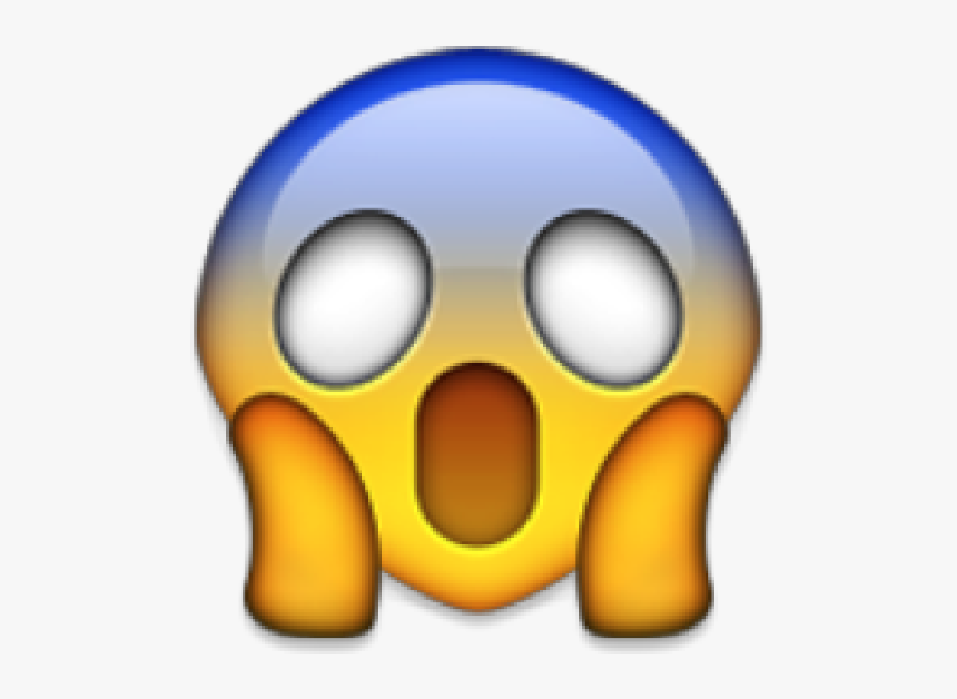 Face Screaming In Fear - Transparent Background Surprised Emoji, HD Png Download