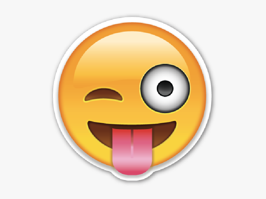 Transparent Laughing Face Png - Emoji Sacando La Lengua, Png Download
