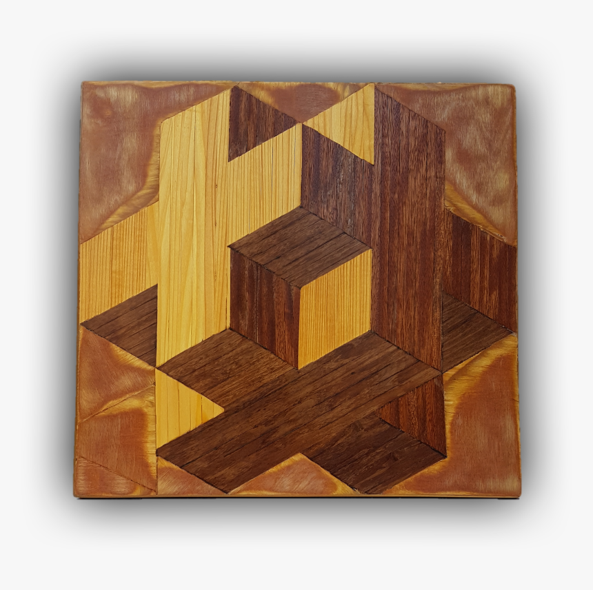 017 Cube With Cross - Plywood, HD Png Download