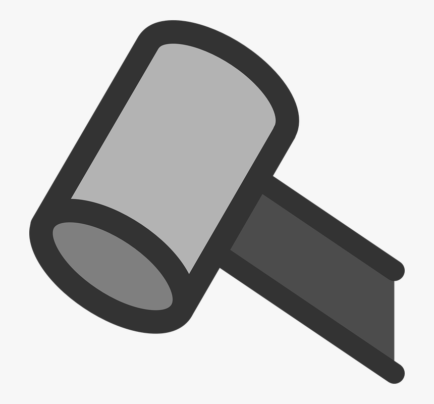 Hammer, Tool, Auction, Judge, Hit, Head, Carpenter - Palu Kartun Png, Transparent Png
