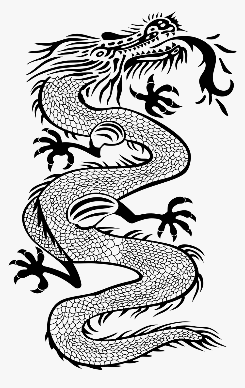 Art,serpent,monochrome Photography - Dragon Tattoo Transparent Background, HD Png Download
