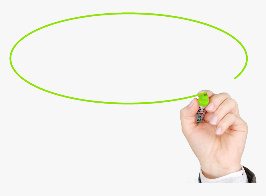 Hand Holding Green Marker Png Transparent Image - Hand With Marker Png, Png Download
