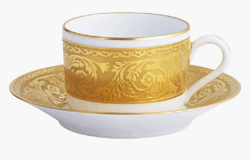 Versailles Gold Tea Cup & Saucer - Gold Clipart Of Tea Cup, HD Png Download