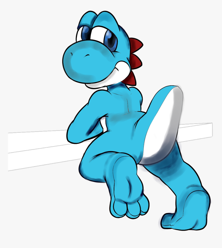 Blue Posing Yoshi - Yoshi Blue, HD Png Download