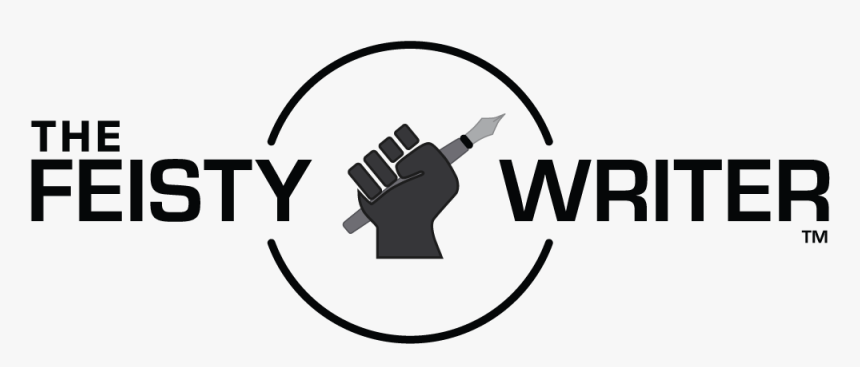 The Feisty Writer Logo A Hand Holding A Pen - Hand Holding Pen Logo, HD Png Download