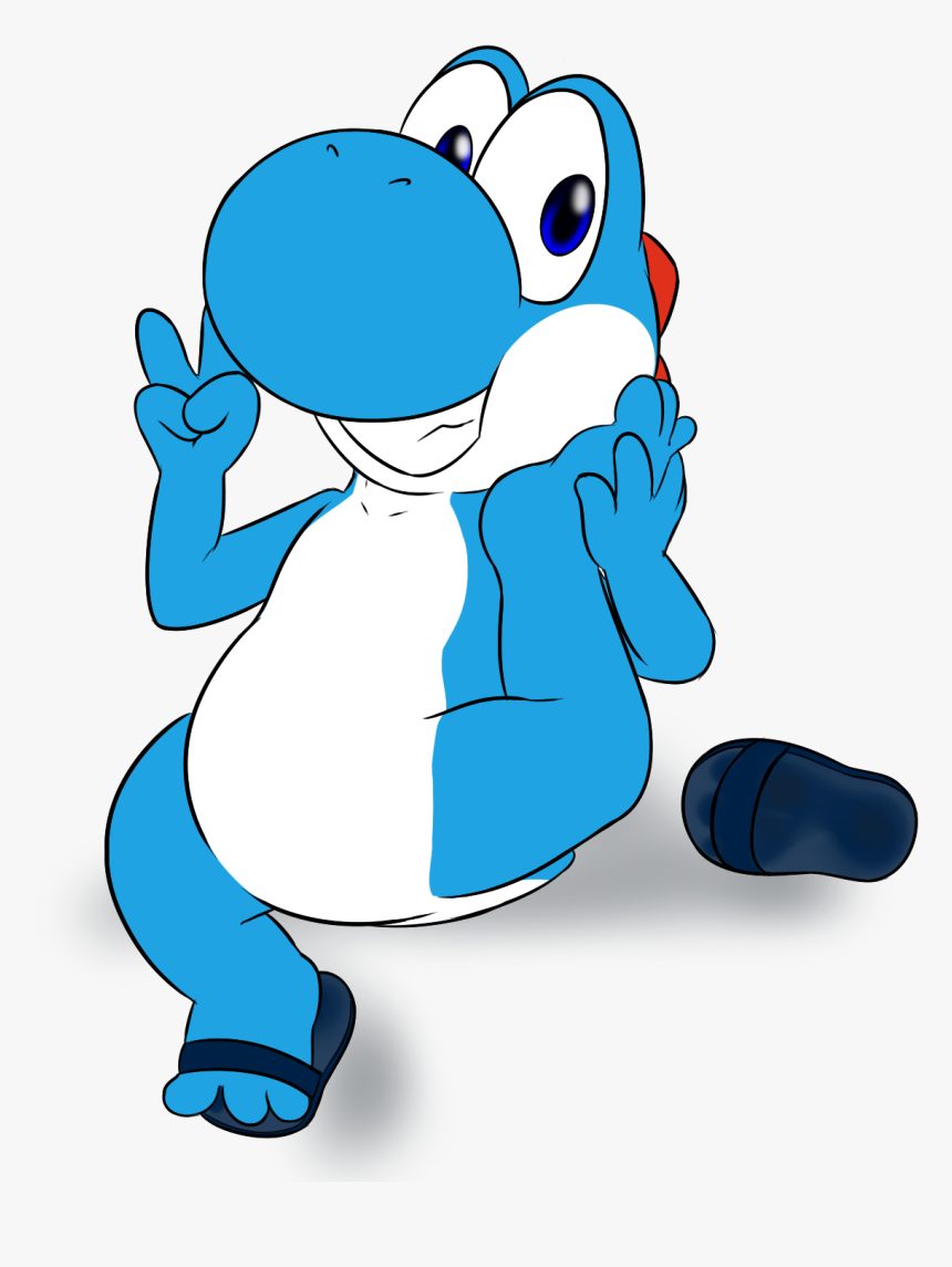 Yoshi Azul - Yoshi Paw, HD Png Download