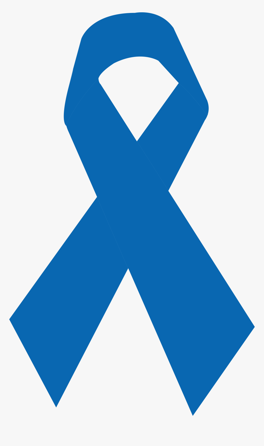 Laço De Fita Azul - Transparent Colon Cancer Ribbon, HD Png Download