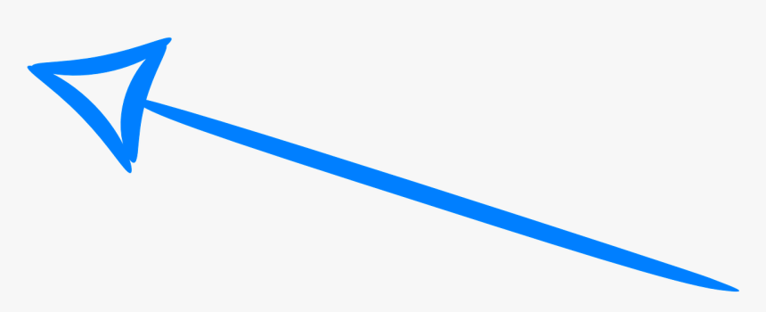 Arrow, Left, Blue, Handdrawn, Pointing, Direction, HD Png Download