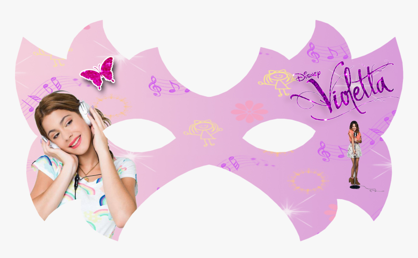 Violetta Free Printable Mask - Mascaras De Violetta, HD Png Download