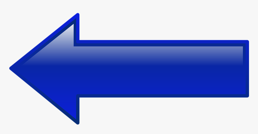 Arrow, Left, Blue, Pointing, Shape, Button, Facing, HD Png Download