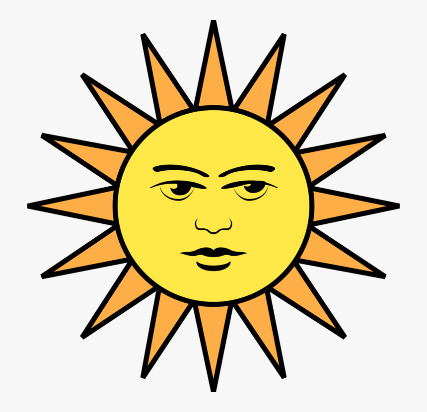 Burning, Face, Sun, Symbol - Draw A Sun Step By Step, HD Png Download