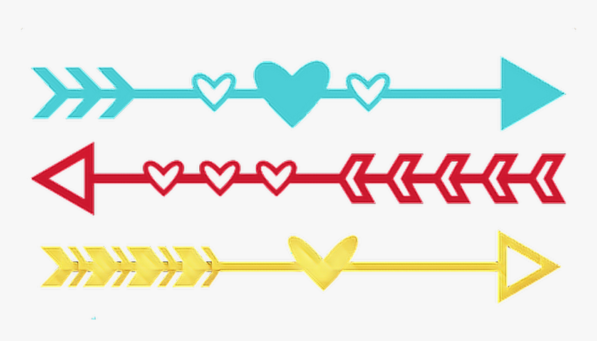 #arrow #arrows #heart #hearts #divider #frame #border - Cut Out Designs For Scrapbook, HD Png Download