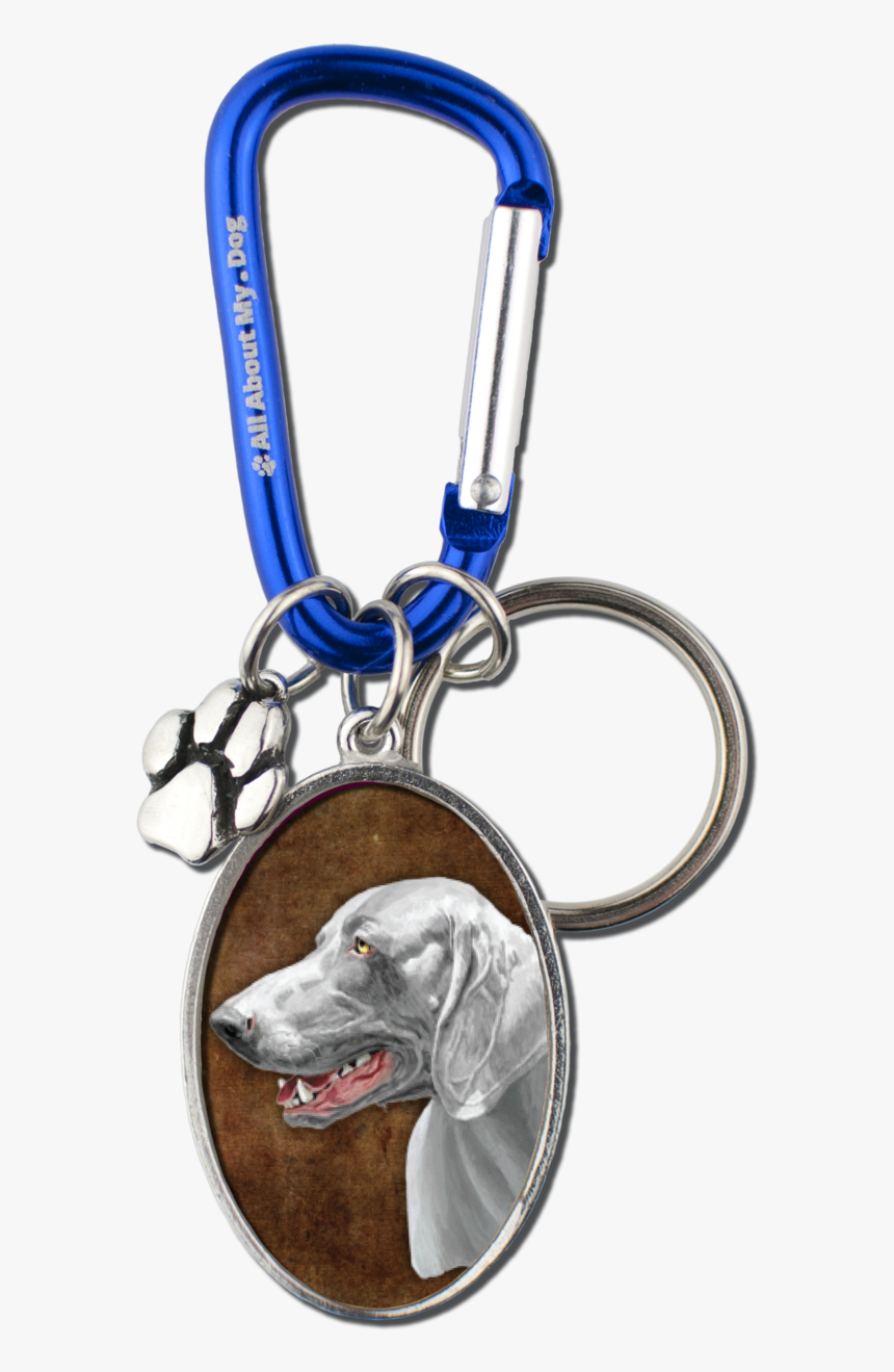 Weimaraner Cameo Carabiner Keychain - Weimaraner, HD Png Download
