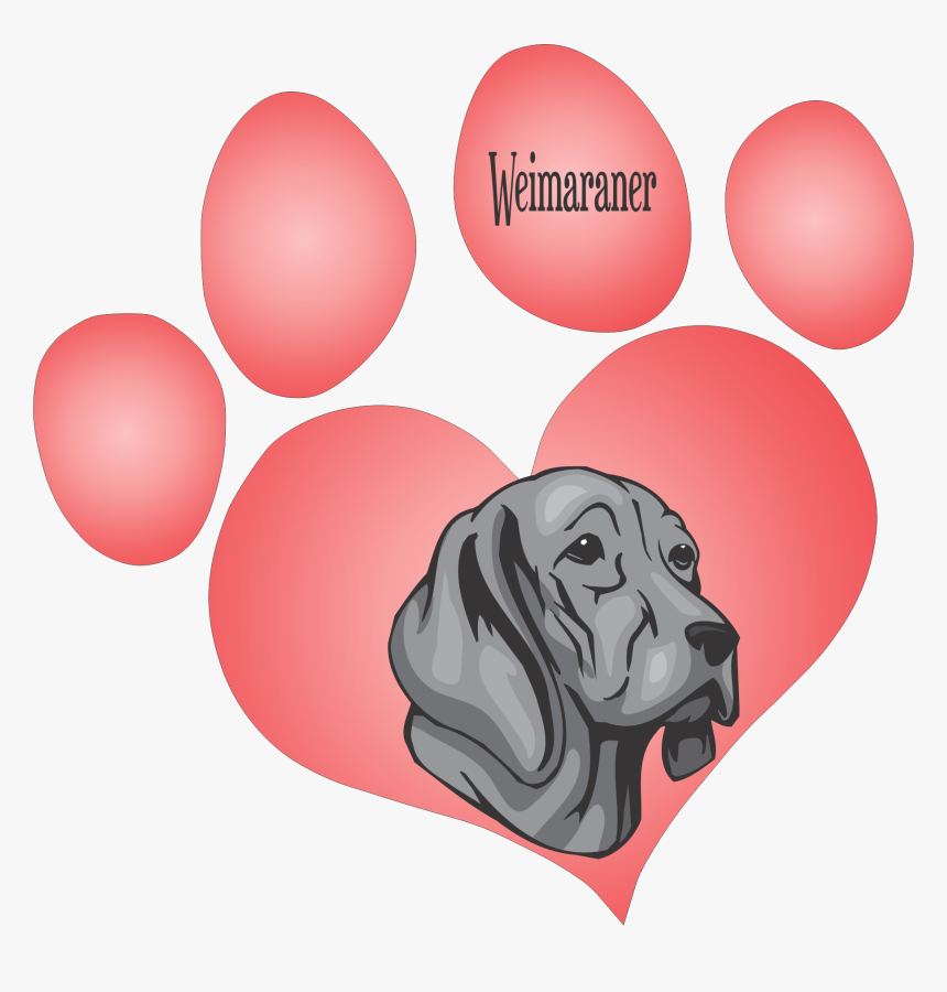 Weimaraner Dog Decal - Happy Valentines Day Pets, HD Png Download