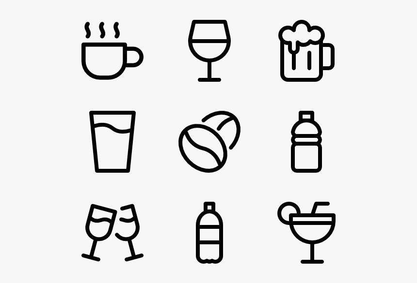 Drink - Line Icons, HD Png Download