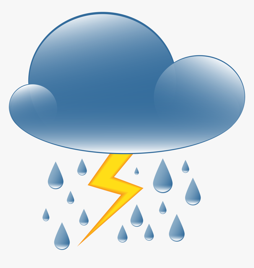 Thundery Showers Weather Icon Png Clip Art, Transparent Png
