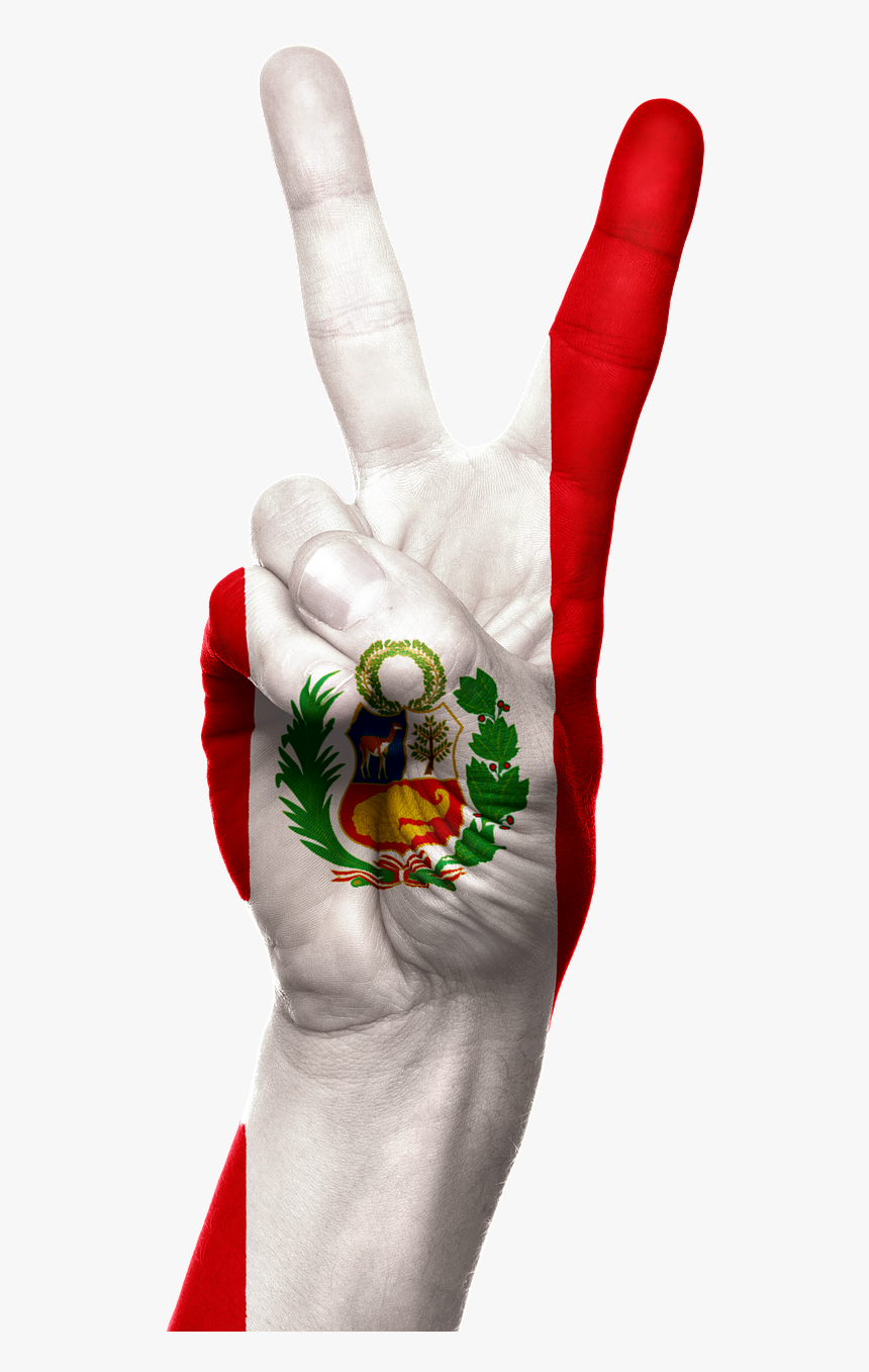 Peru Flag Hand Free Picture - Peru Flag, HD Png Download