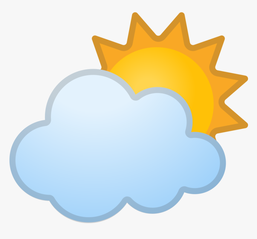 Sun Behind Cloud Icon - Illustration, HD Png Download