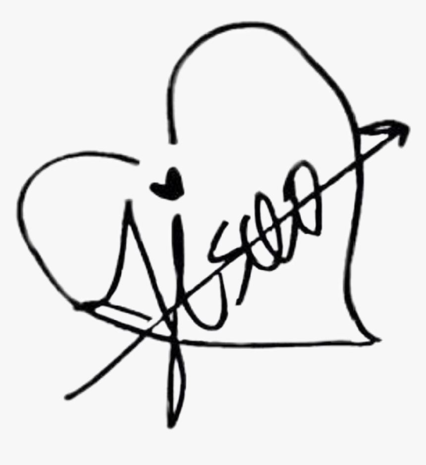 Jisoo Blackpink Kimjisoo Jichu Signature Autograph - Jisoo Blackpink Signature Png, Transparent Png