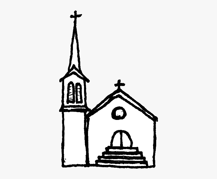Chapel Png Black And White - Church No Background, Transparent Png