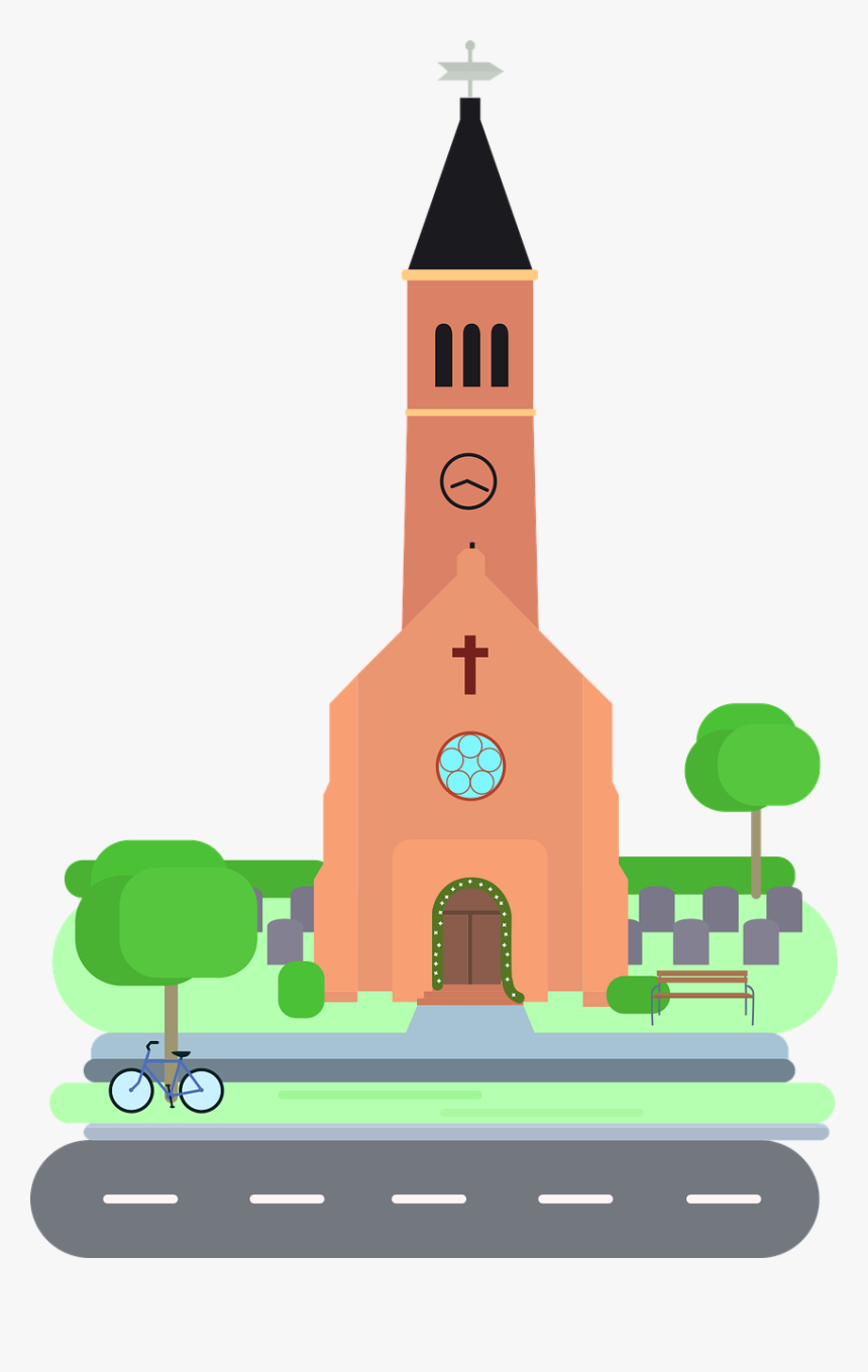 Church, Chapel, Religion, Cemetery, Bells, Bell Tower - Building Community Together, HD Png Download