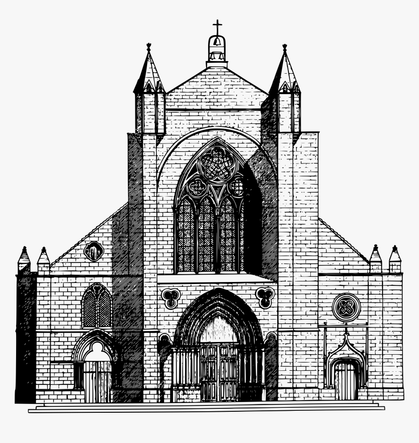 Church 5 Clip Arts - Christiani Church Black And White, HD Png Download