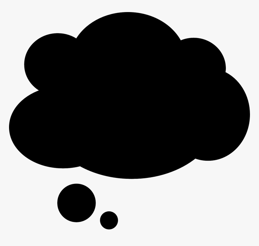 Thought Bubble Silhouette, HD Png Download