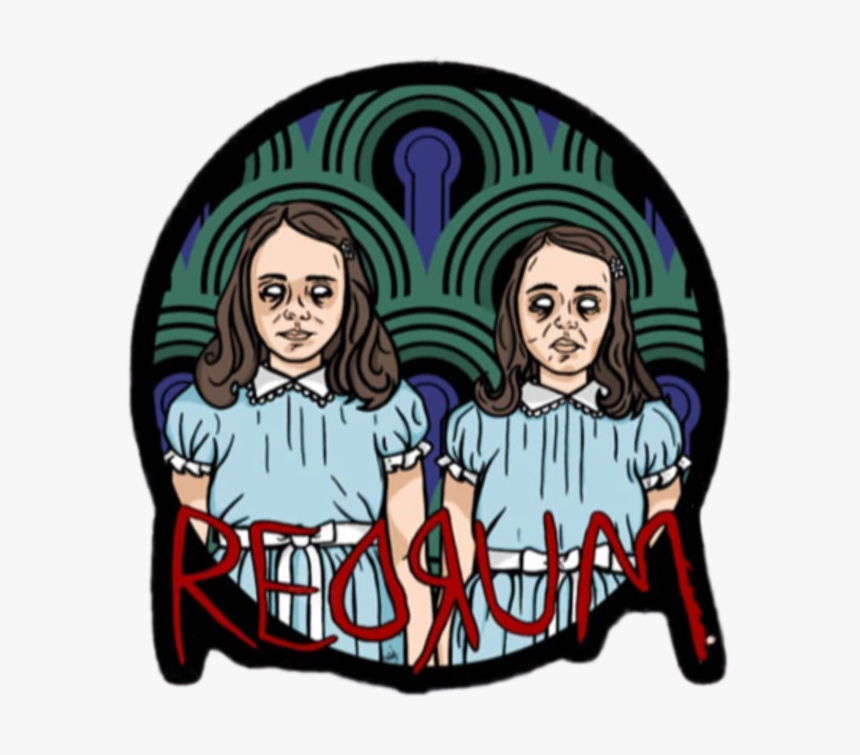#stickergang #redrum #the #shining #creepy #twins #axe - Cartoon, HD Png Download