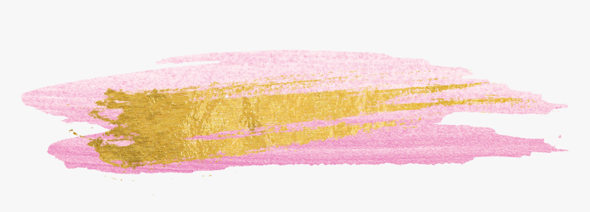 Transparent Red Brush Stroke Png - Gold Pink Brush Stroke, Png Download