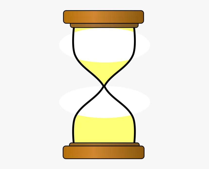 Yellow,line,hourglass - Sand Clock Clip Art, HD Png Download